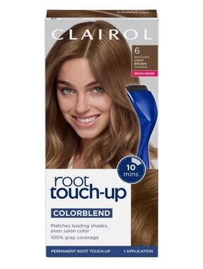 Clairol Root Touch-Up ColorBlend 6 Matches Light Brown Shades Permanent Gray Cov